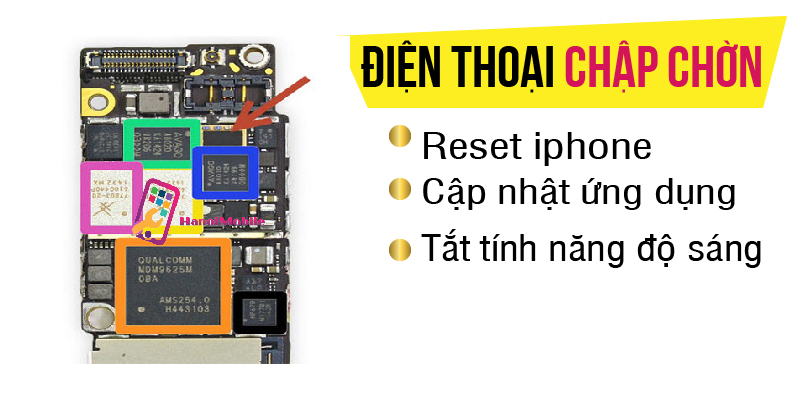 Hình 1; Điện thoại bị chập chờn, nguyên nhân sửa chữa